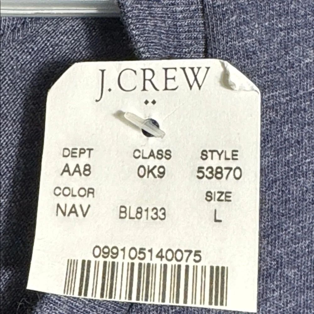 J. Crew shirt NWT size Large Navy Heather‎ T-Shirt sim fit lightweight